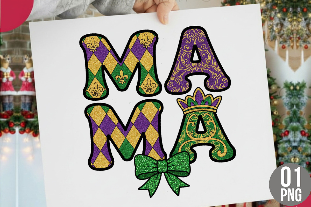 Mardi Gras Mama Png, Preppy Mardi, an Illustration by Designking (Photo 1 of 6)
