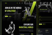 Basketball Sport Landing Page, an UI Kit Template by ENATIVE (Thumbnail 2 of 4)