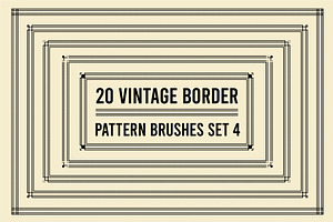20 Vintage Borders Pattern Brushes 4