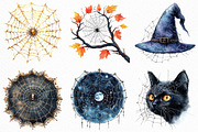 Watercolor Halloween Spider Web PNG, an Illustration by Craft Nest (Thumbnail 4 of 6)