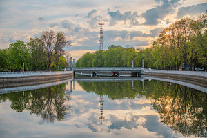 Minsk city center on a spring morning, a Photo by Pictures for you!!!!!!!!!