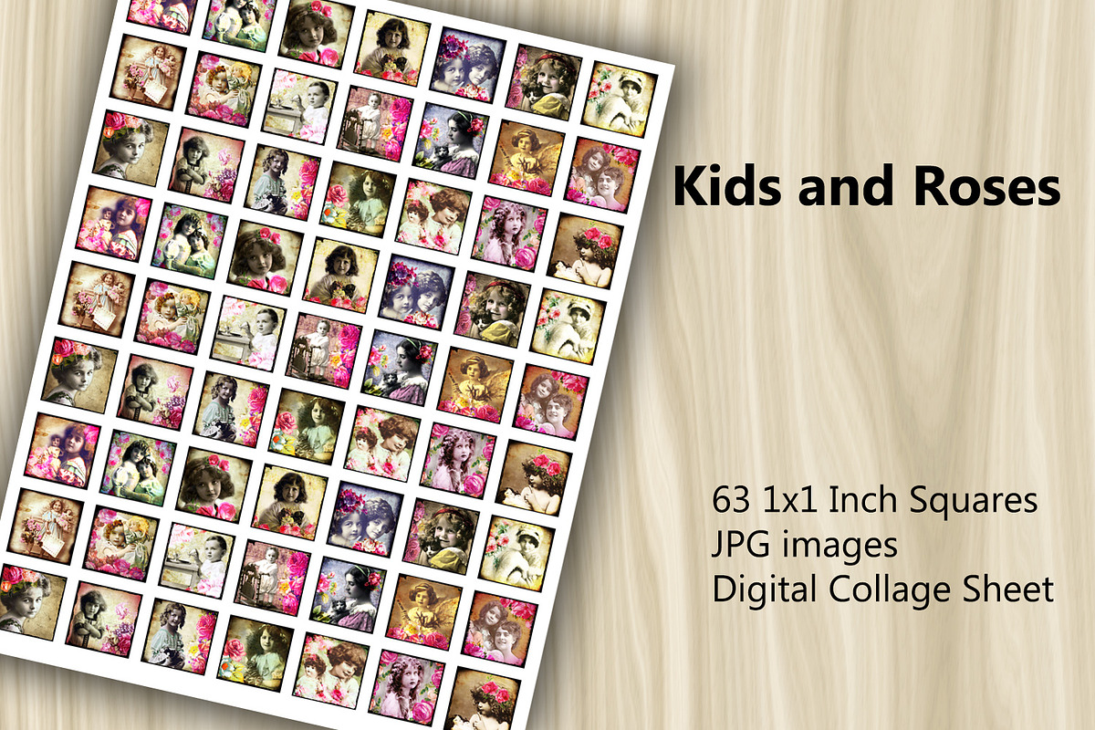 Collage Sheet - Kids and Roses, a Print Template by Kseniya-Omega (Photo 2 of 3)