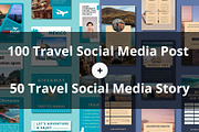 Travel Social Media Canva Templates, a Templates & Theme by BoontenStudio (Thumbnail 2 of 5)