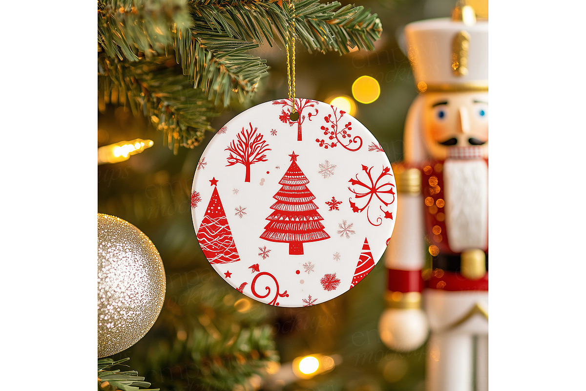 Ceramic Ornament Mockup, a Merchandise Mockup by EmpaviMockups (Photo 4 of 4)