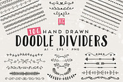 Hand Drawn Doodle Dividers, an Illustration by Katy Clemmans (Thumbnail 1 of 7)