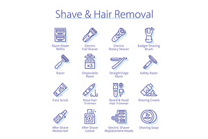 Barbershop shave, hair removal pack