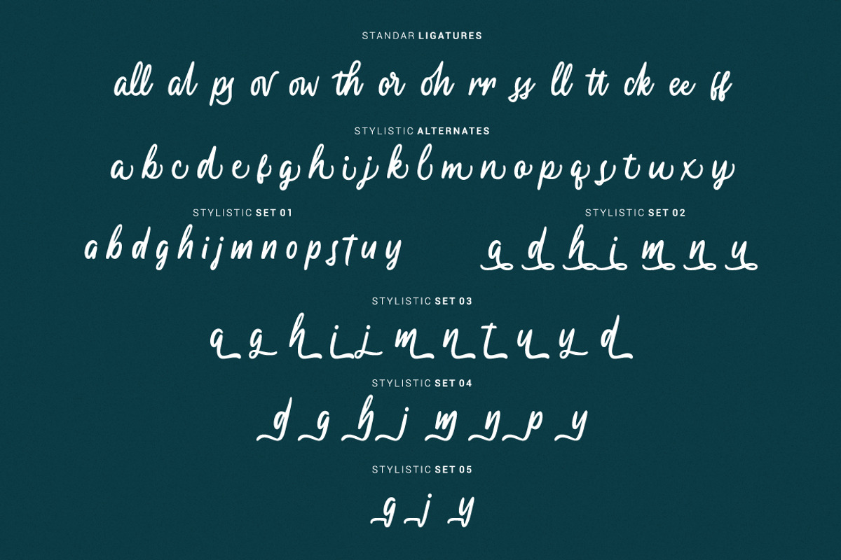 Rossegenia - Cursive Script Font preview 5