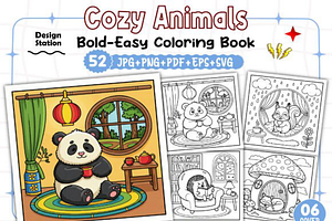 Bold and Easy Cozy Animals, an Animal Illustration by Design Station