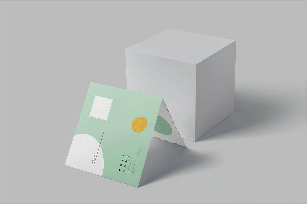Square Bi Fold Post Card Mockups, an Advertising Mockup by megostudi0 (Photo 6 of 7)