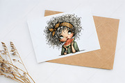 Whimsical 4th of July Girls Clipart, a Seasonal Illustration by Canvas Craft (Thumbnail 10 of 10)