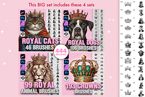 Royal Animals Procreate Brushes