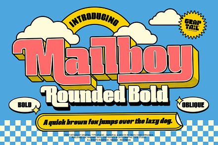 Mailboy - Rounded Bold, a Sans Serif Font by Graptail