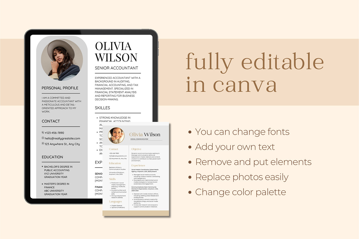 50 Professional Resume Templates, a Templates & Theme by TemplateCastleStore (Photo 10 of 10)