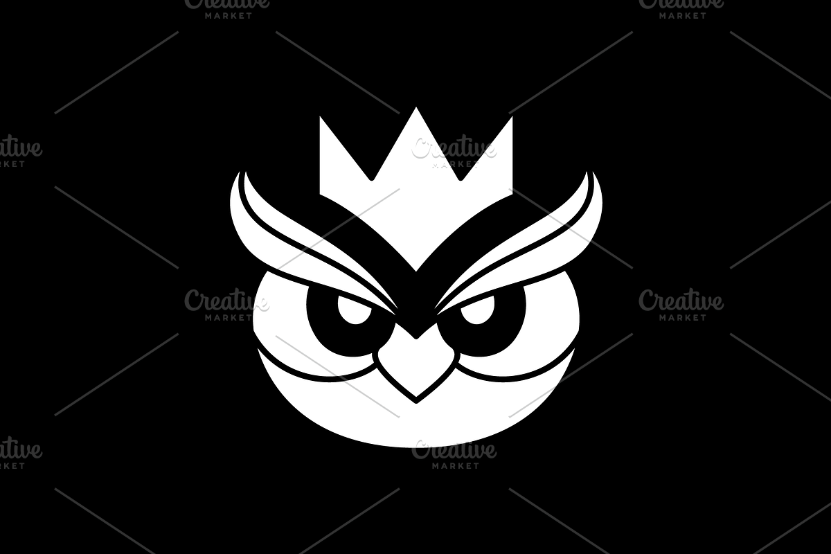 owl king owl head nocturnal logo, a Branding & Logo Template by devastd
