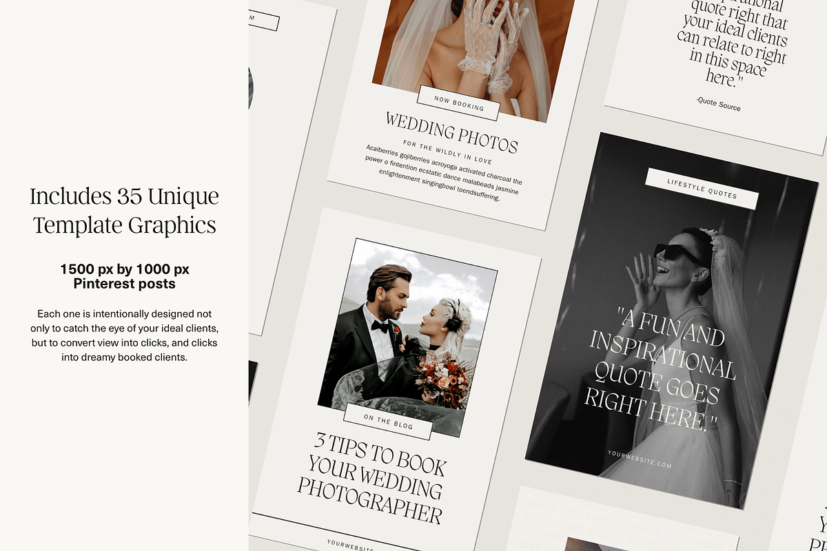 Luxury Canva Pinterest Templates, a Marketing Template by Glo Design Studio (Photo 2 of 10)
