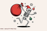 Christmas Skeleton Sublimation PNG, a Graphic by crative8112 (Thumbnail 5 of 10)