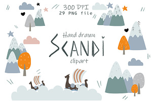 Scandinavian kids clipart PNG