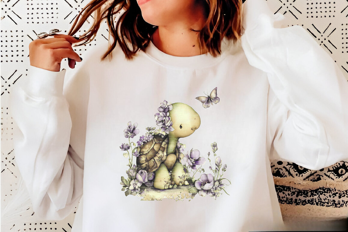 Spring Turtle with Flower Clipart B, an Illustration by SVGArt (Photo 2 of 9)