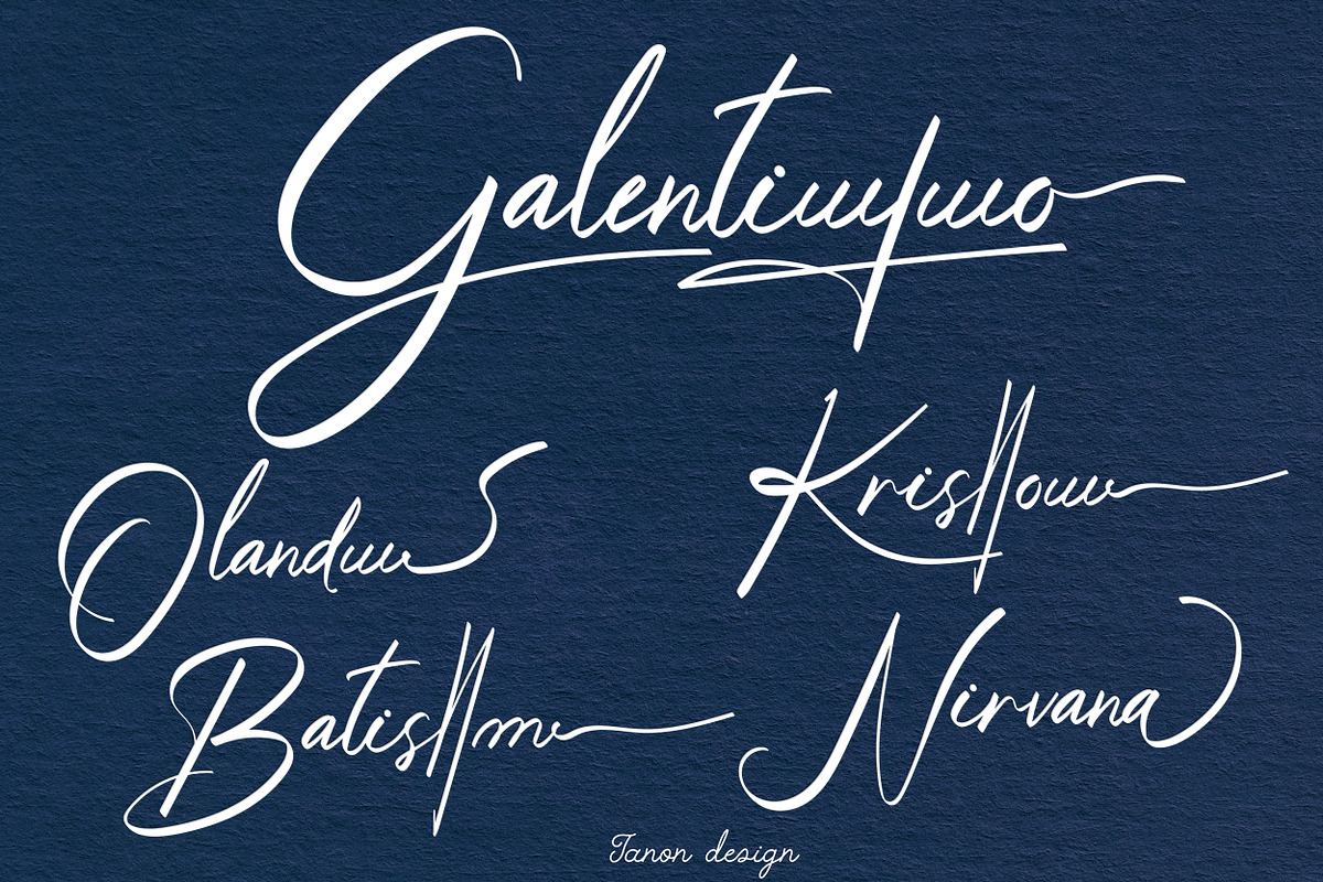 Mine Signature handwritten Font, a Handwritten Font by Tanondesign (Photo 2 of 6)
