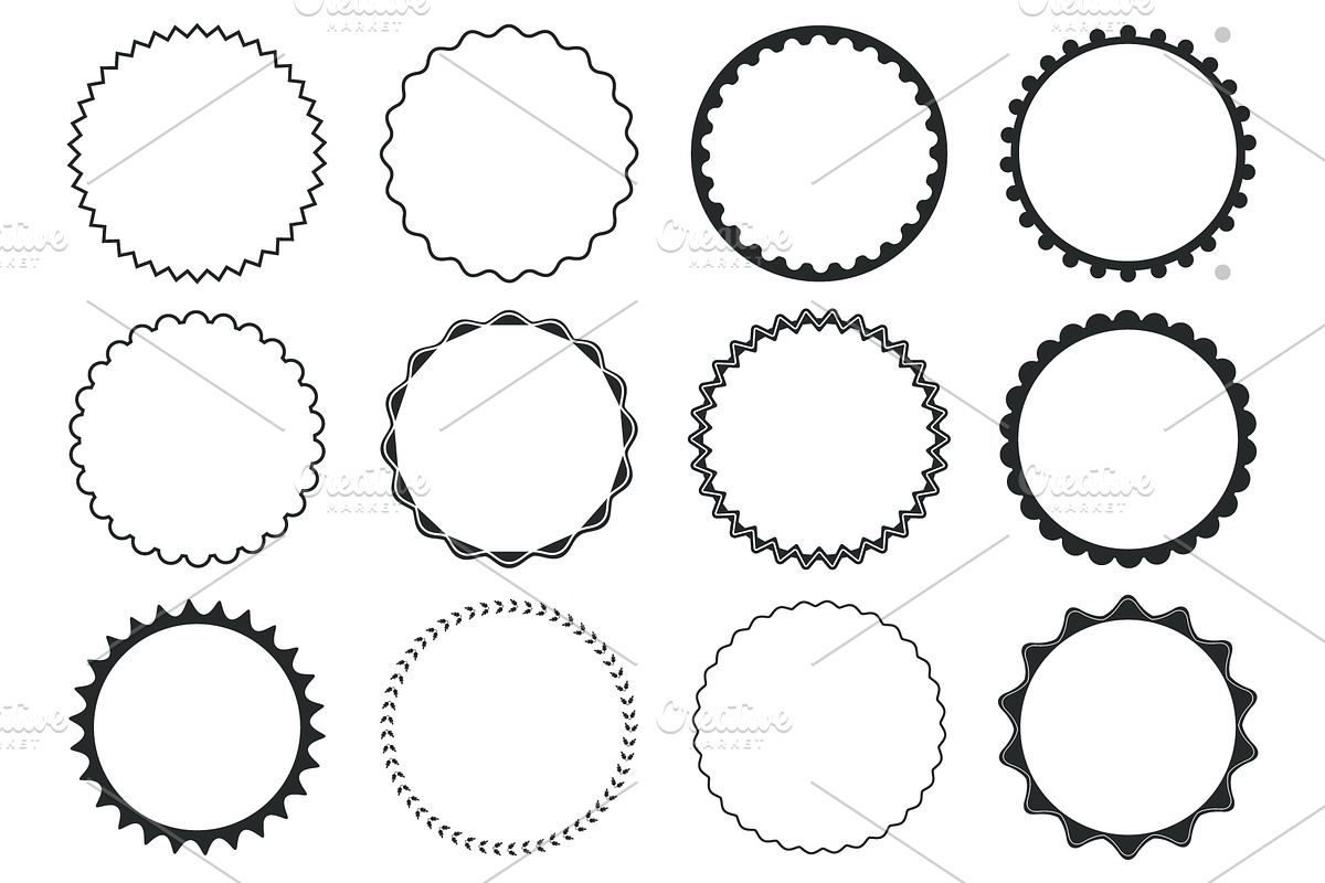Set of decorative round frames, a Decorative Illustration by Yayasya (Photo 3 of 3)