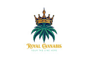 Green Cannabis Royal Logo, a Branding & Logo Template by Design House (Thumbnail 1 of 2)
