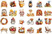 Cozy Autumn Vibes Clipart, an Illustration by Sublimation Artist (Thumbnail 2 of 6)