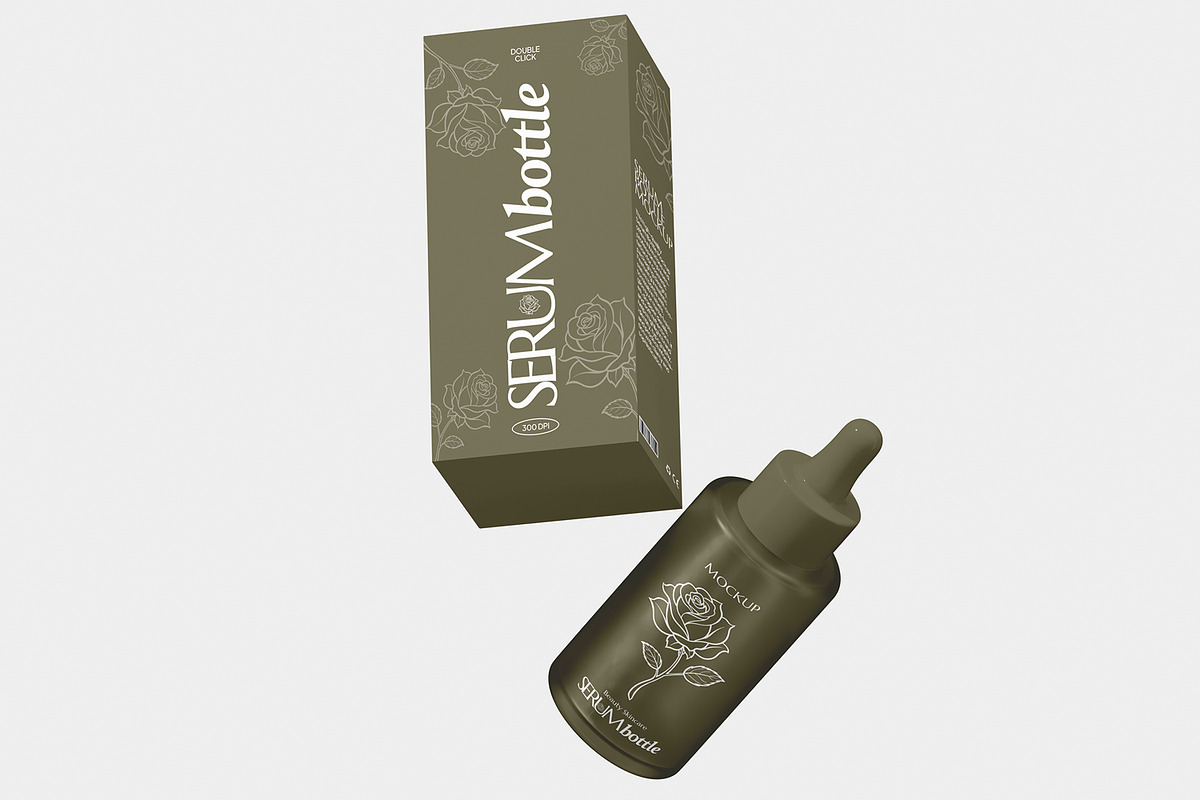 Serum Bottle Mockup, a Packaging Mockup by Permadi Creative (Photo 2 of 5)