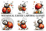 Whimsical Easter Ladybug Clipart, an Illustration by OK Design (Thumbnail 2 of 6)