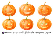 Hand-Painted Watercolor Pumpkins, an Object Graphic by crafty (Thumbnail 4 of 8)