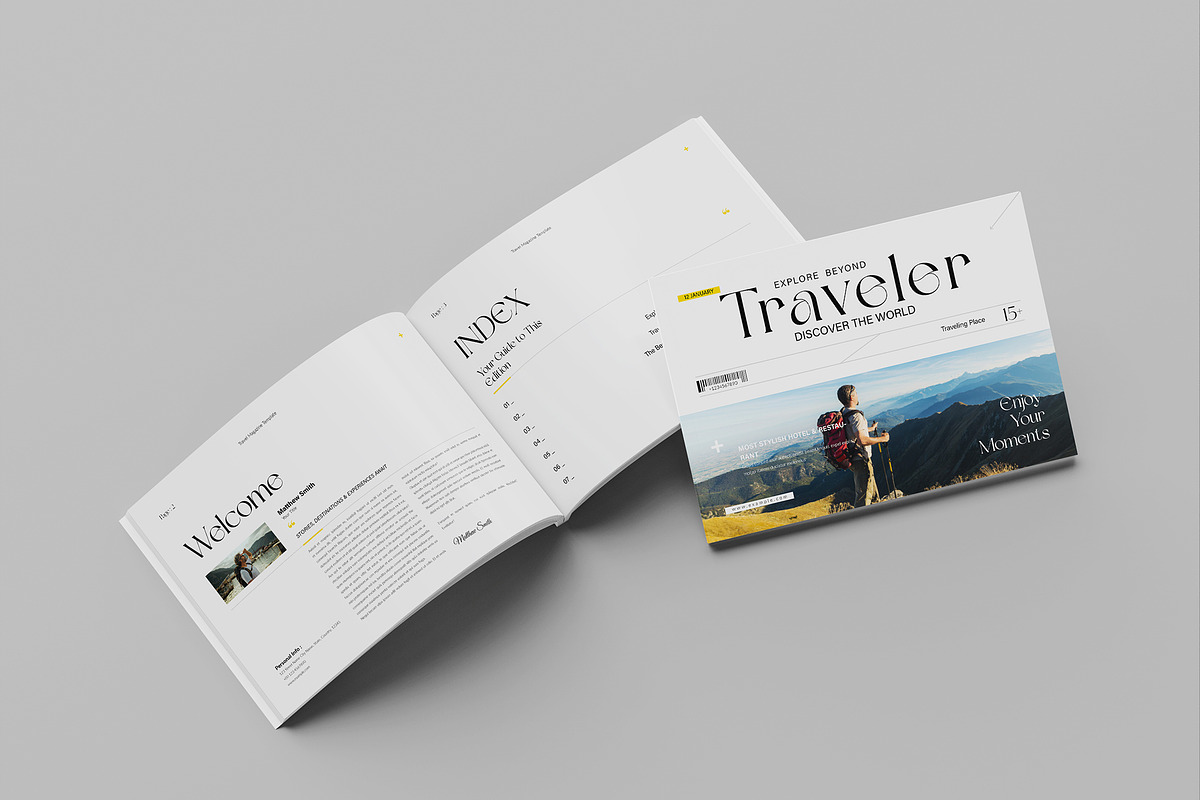 Travel Magazine Template, a Magazine Template by Spark_Creative (Photo 2 of 10)