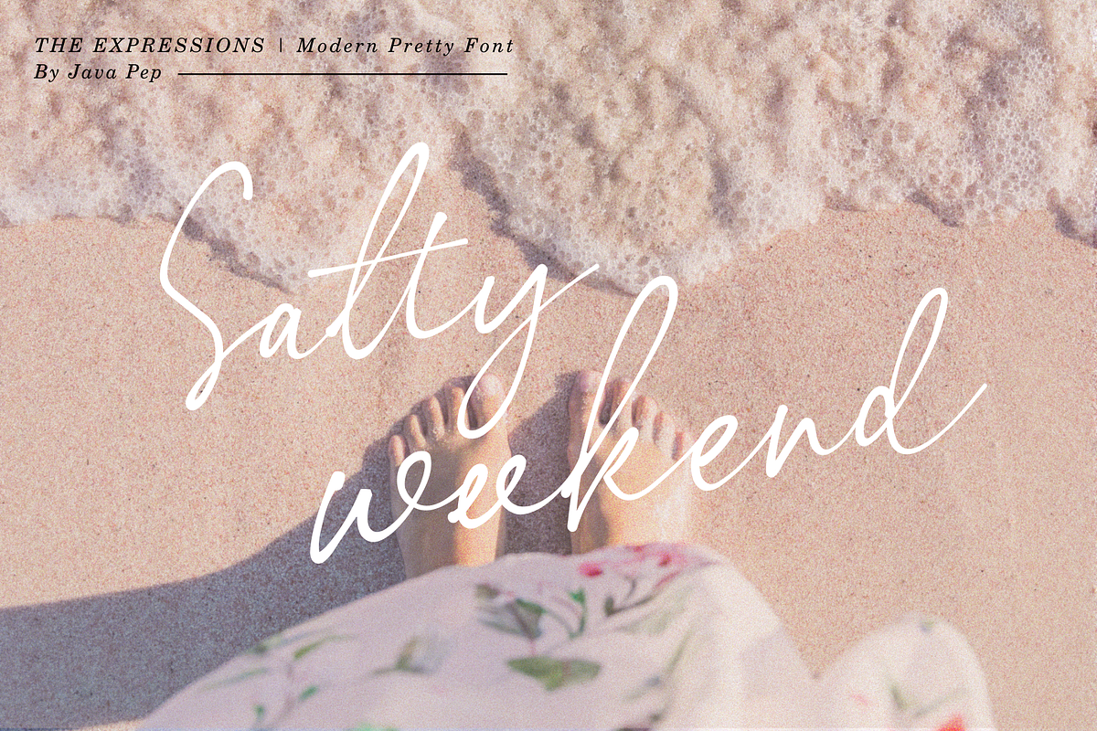 The Expressions / modern pretty font preview 7