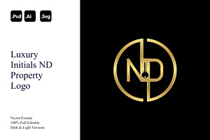Luxury Initials ND Property Logo, a Branding & Logo Template by Luxury Logos