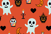 Halloween Magic on Orange Seamless, a Pattern Graphic by Sharon Schwalbe (Thumbnail 3 of 4)