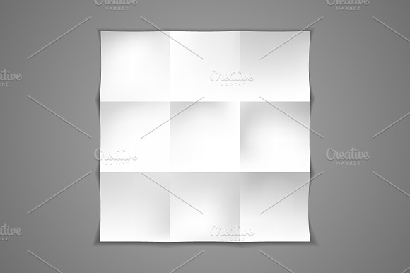 Blank white crumpled paper. preview 2