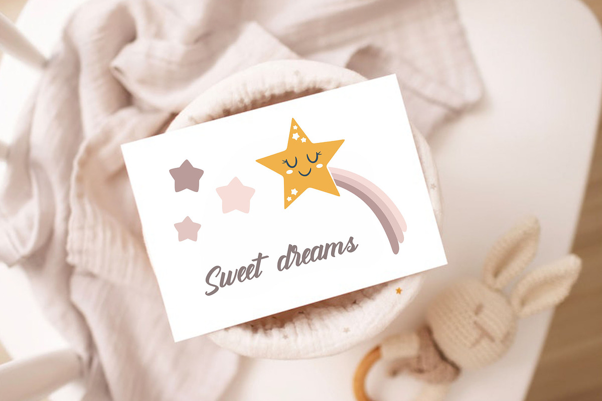 Good night baby clipart & patterns, an Object Illustration by JulzaArt (Photo 9 of 10)