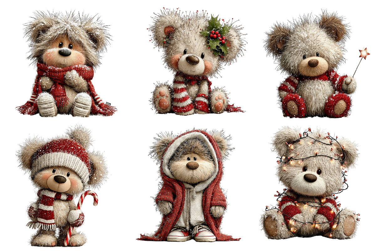 Whimsical Christmas Teddy Bear, an Illustration by Dream Creation (Photo 6 of 8)