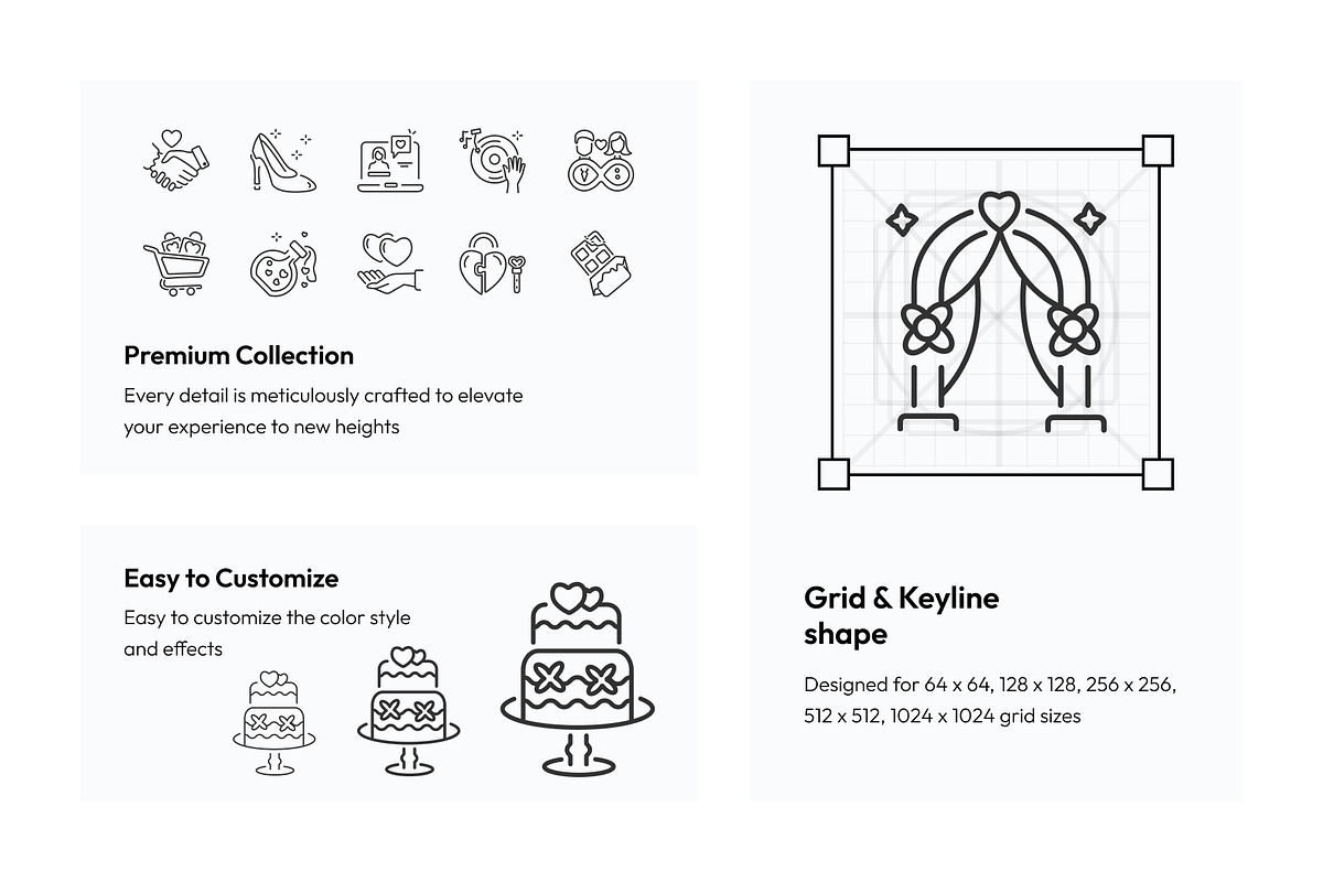 Marriage and Wedding Ceremony Icon, an Outline Icon by Prosymbols (Photo 3 of 5)