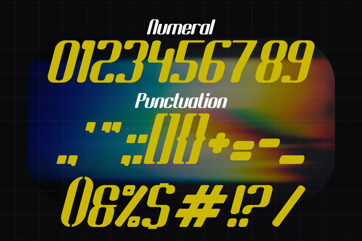 Saturas - Display Y2K Typeface, a Sans Serif Font by MaikoHatta (Photo 3 of 5)
