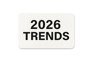 Text 2026 trends on isolated sign, s, an Illustration by Dvoevnore photos