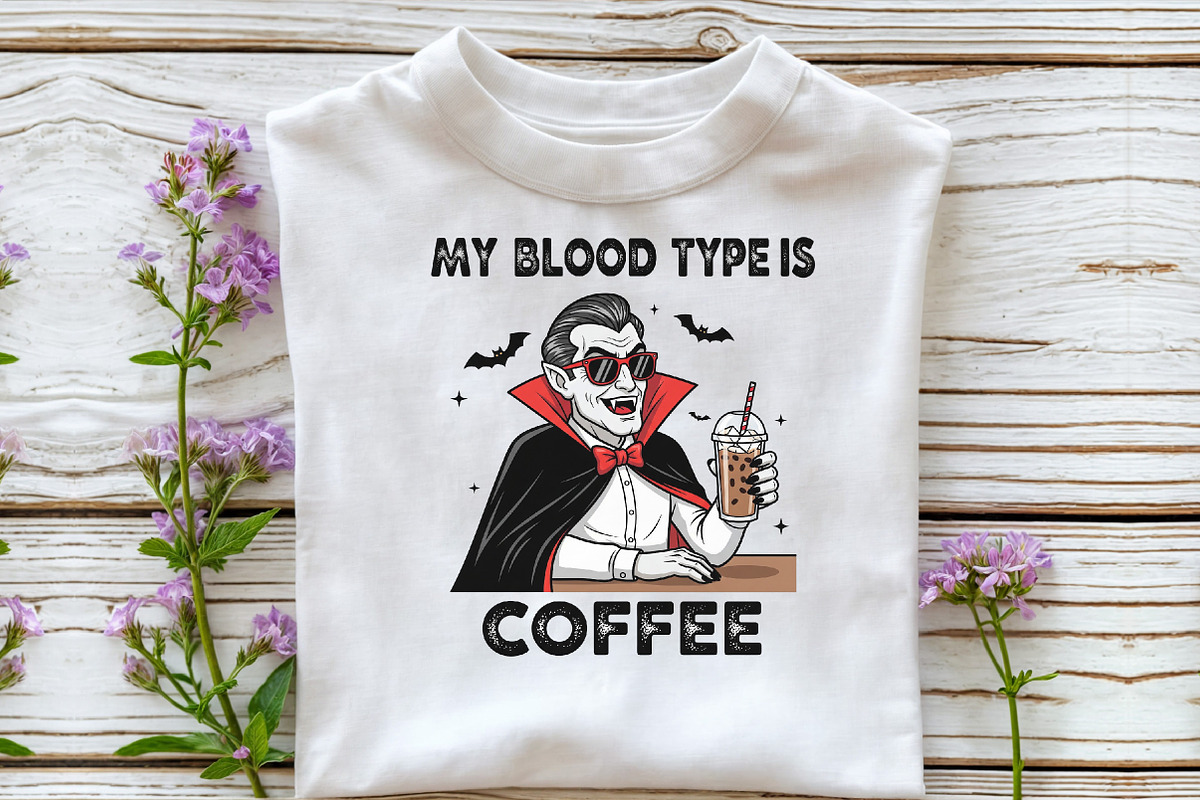 Funny Coffee Sarcastic Vampire Hallo, an Illustration by DreamCafeArt (Photo 4 of 7)