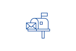 Mailbox line icon concept. Mailbox, an Object Graphic by urban icon
