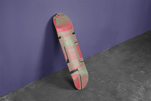 Realistic Skateboard Deck Mockup