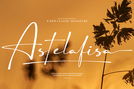 Astelafisa | Classic Signature Font, a Script Font by Denustudios