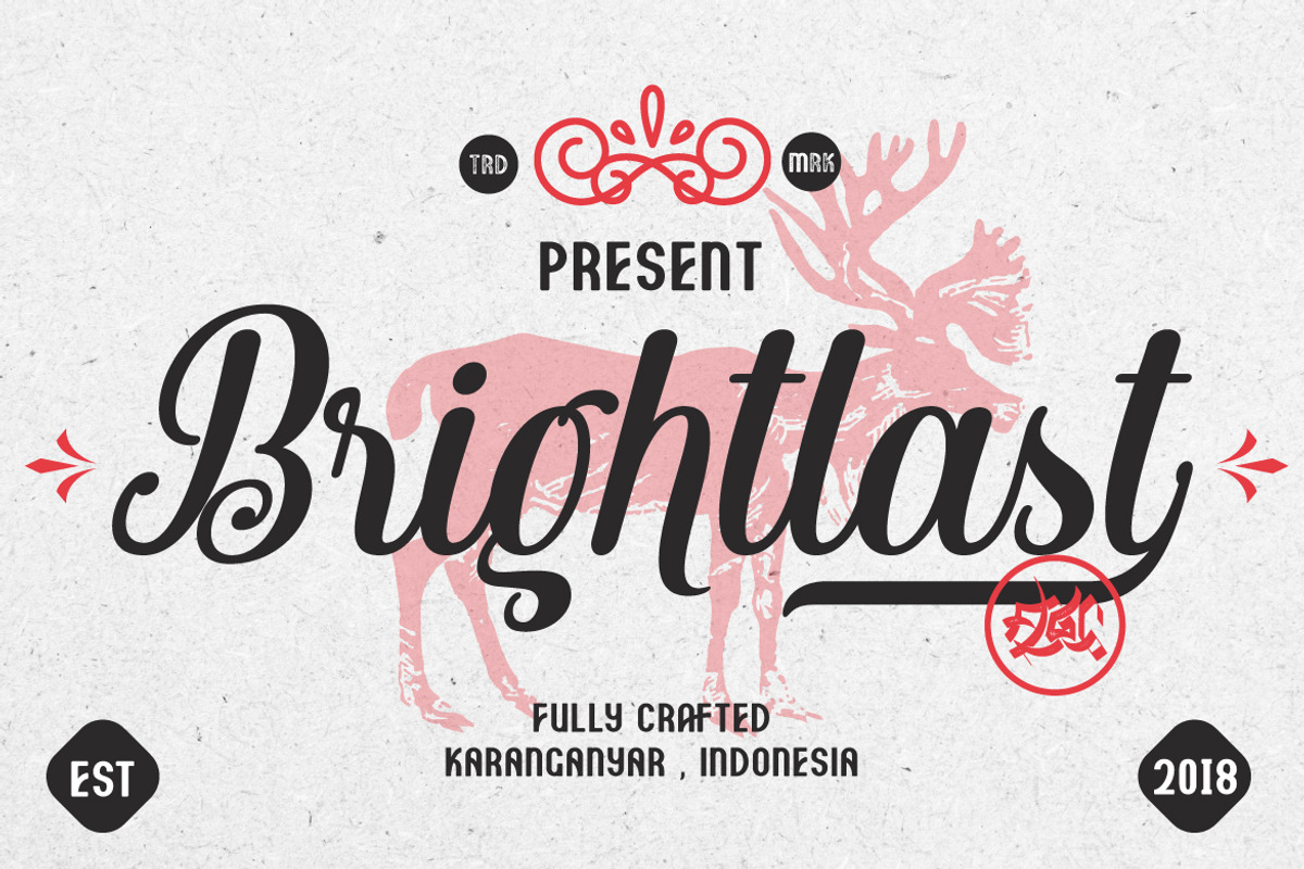 Brightlast - a Vintage Script Font, a Script Font by Vava Aryanto (Photo 1 of 9)