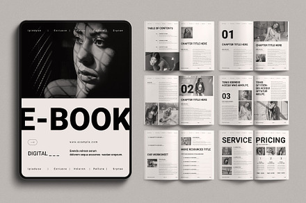 Digital Ebook Layout Design Template, a Magazine Template by TemplatesForest
