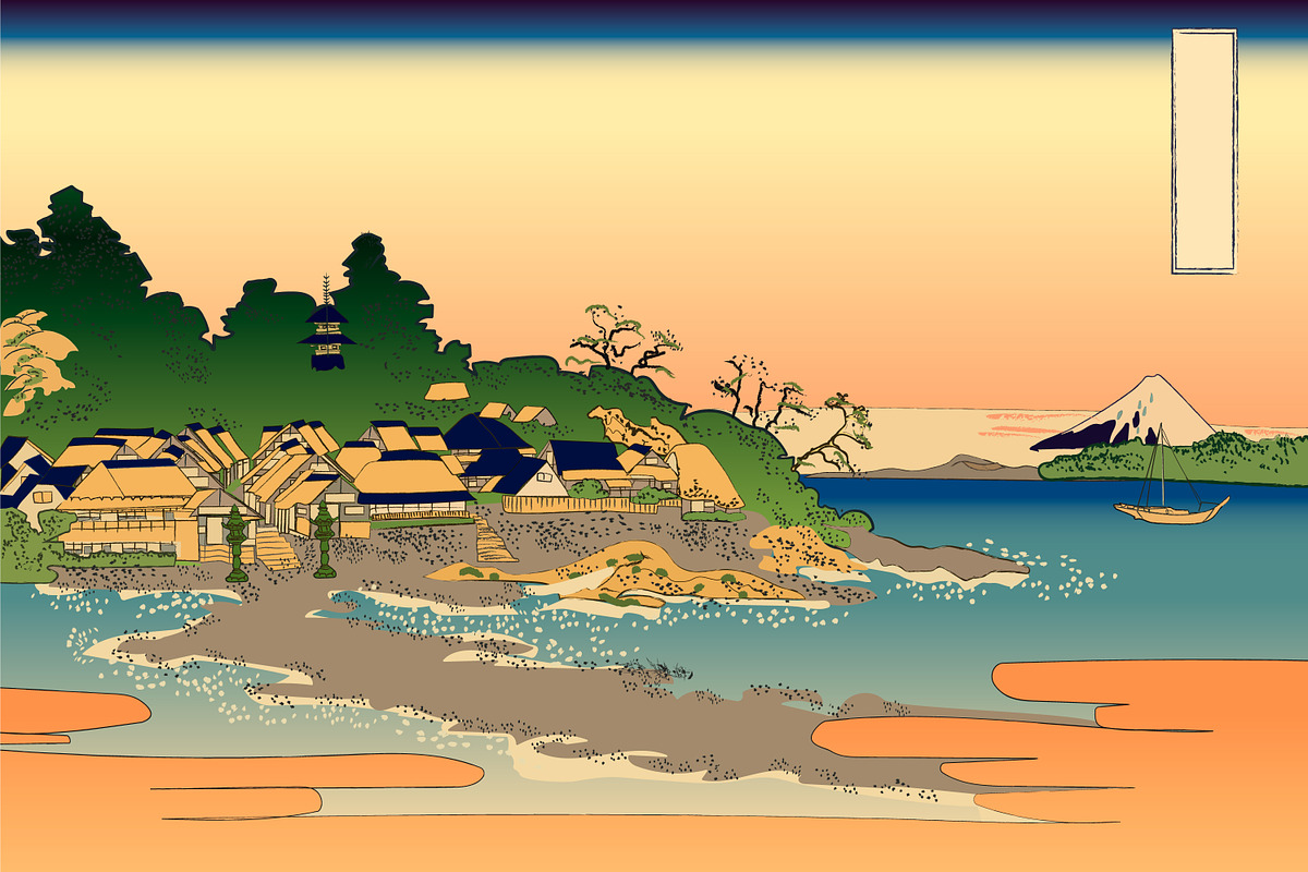 Ukiyo-e floating word landscapes, an Illustration by Bychovsky design (Photo 3 of 6)