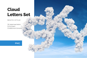 Cloud Letters Set
