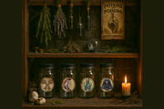 Crystal Magic, Dark clip art set., a Seasonal Illustration by Happy Sloth Graphics (Thumbnail 15 of 18)