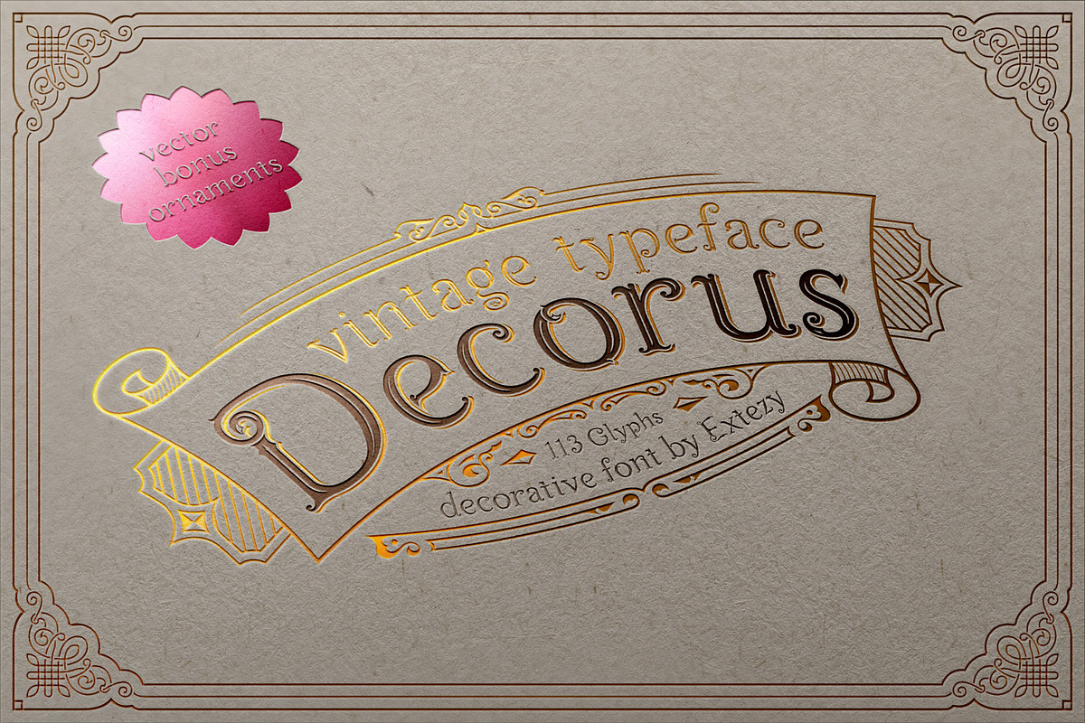 Decorus - Layered Font & Ornaments
