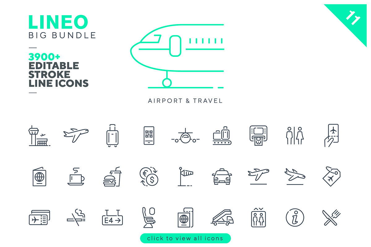 LINEO Big Pack - 3900+ icons, an Outline Icon by sharpnose (Photo 16 of 22)